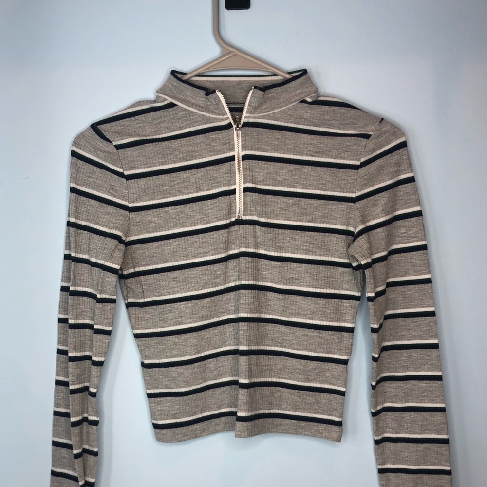 Zip-Up Long Sleeve Shirt